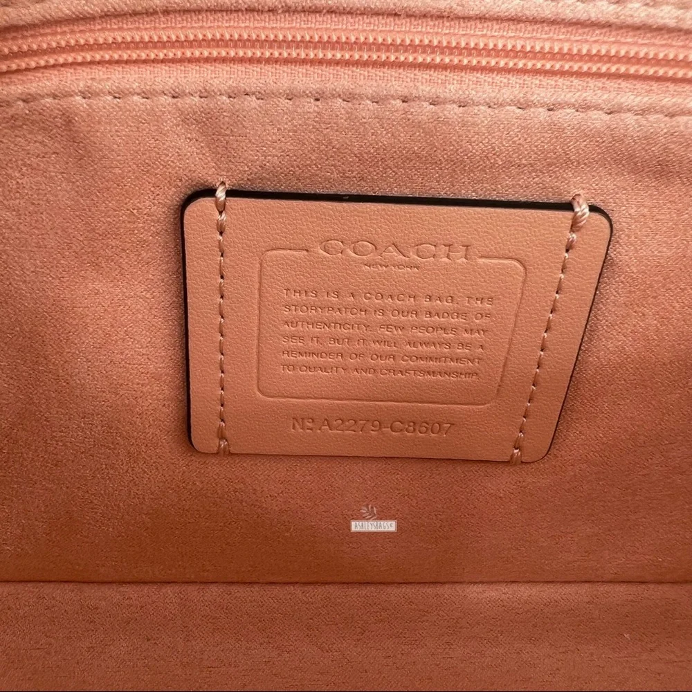 Coach Georgie Shoulder Bag Crossbody In Colorblock Faded Blush Taffy - Picture 11 of 14